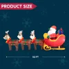 9.5 ft Giant Santa  on Sleigh with Three Reindeers Inflatable