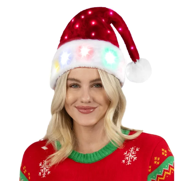 Adults Light-up Christmas Santa Elf Hats