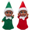 Christmas 2PCS Tiny Elf Doll Christmas with 1 red and 1 Green elf