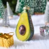 Christmas Avocado Glass Blown Food Ornament