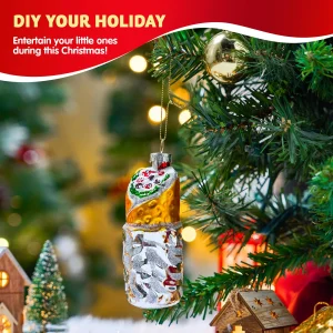 Christmas Burrito Glass Blown Food Ornament