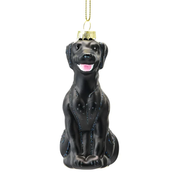 Christmas Dog Black Labrador Ornament