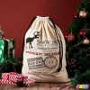 Christmas Drawstring Gift Bag Santa Burlap Sack 26in x 19in