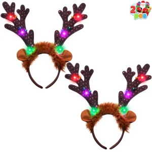 Christmas Light Up Cute Reindeer Headband