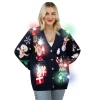 Christmas Light Up Reindeer Women's Ugly Sweater