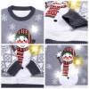 Christmas LED Light Up Women Snowman Ugly Sweater