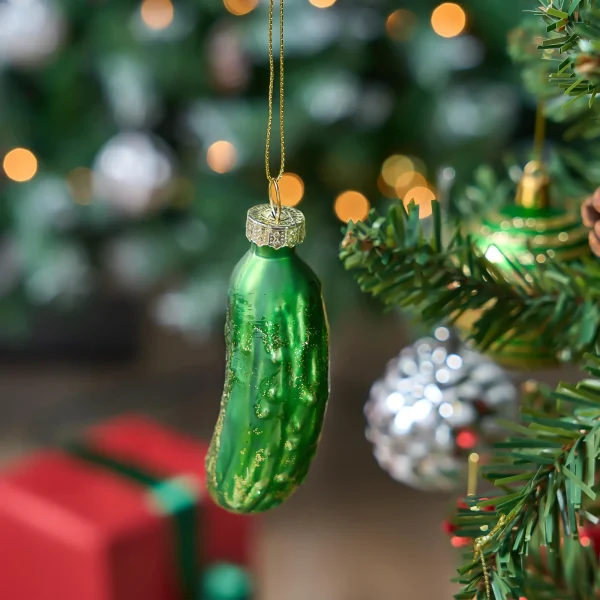 Christmas Pickle Glass Ornament