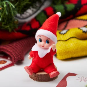 Christmas Red Tiny Soft Plush Elf Doll