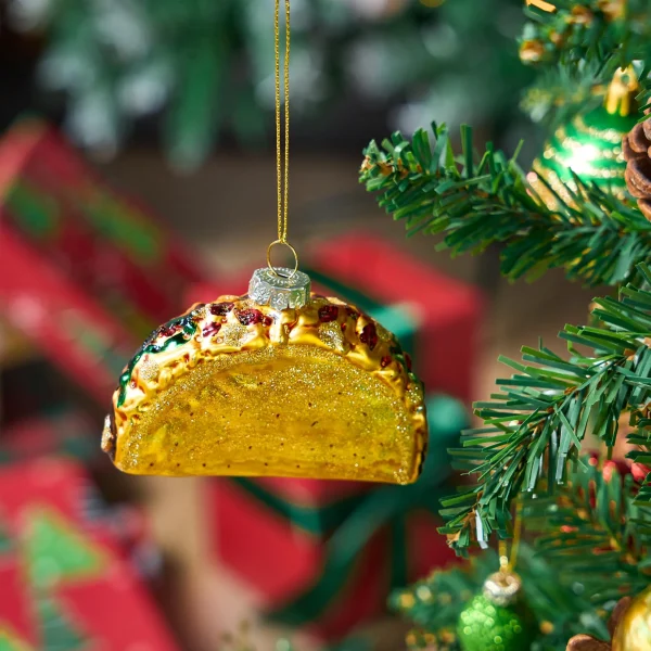Christmas Taco Glass Ornaments
