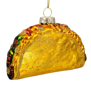 Christmas Taco Glass Ornaments