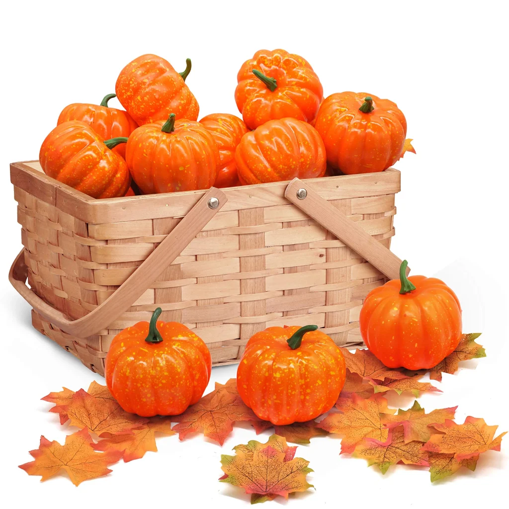 Artificial Pumpkins Thanksgiving Decoration Ideas