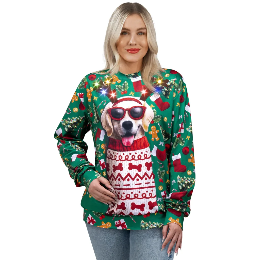 Dog Christmas Sweater Women
