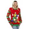 Woman Light Up Pullover Ugly Sweater Dress