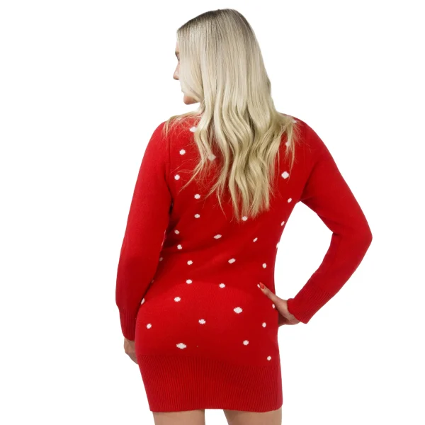 Woman Ugly Sweater Dress with 3D Christmas Tree