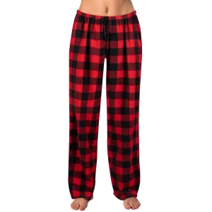 Red and Black Plaid Pajama Pants
