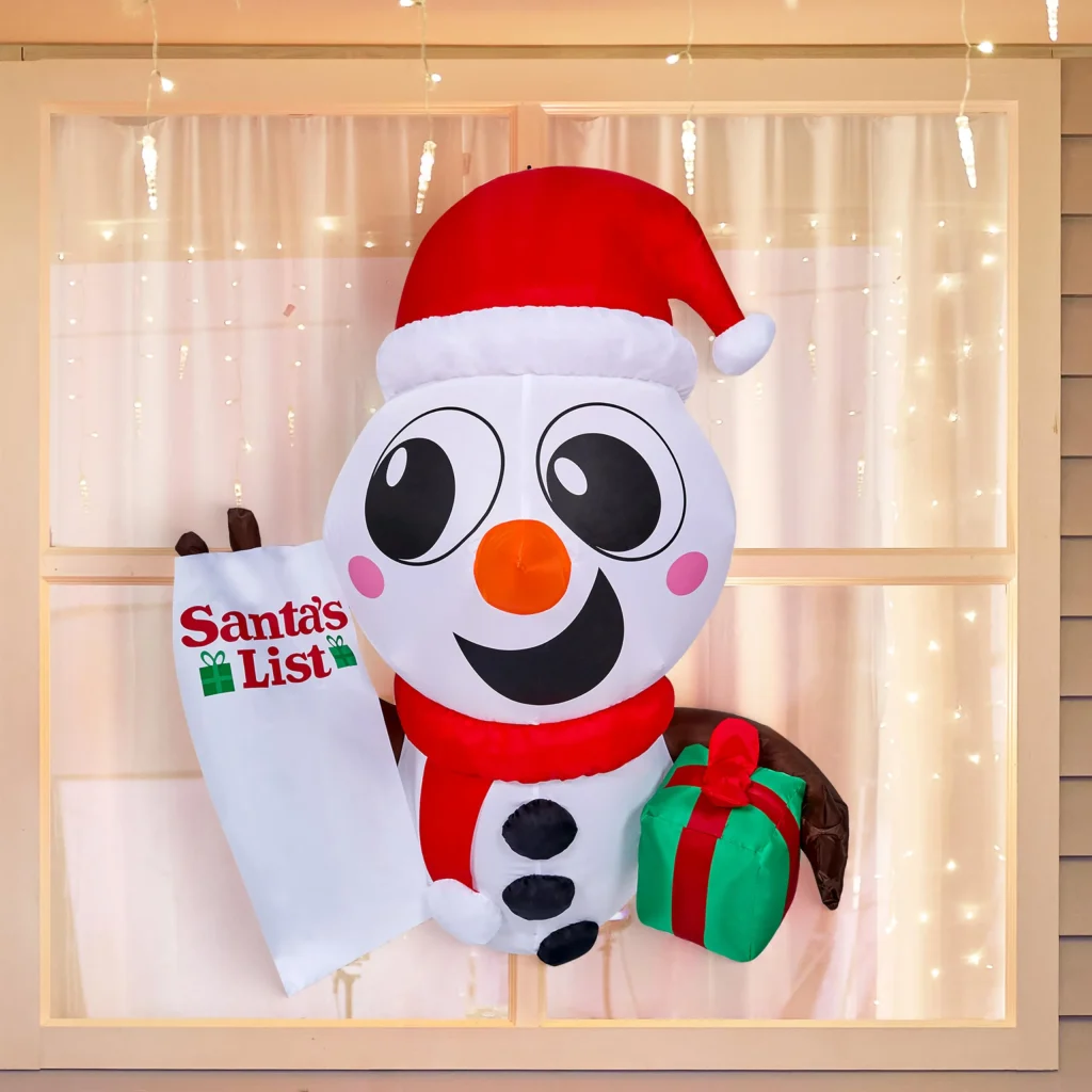 Snowmen and Snowflakes Inflatable Christmas Decoration