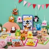 30 Packs Valentine's Cards with Animal Plush Toy for Kids