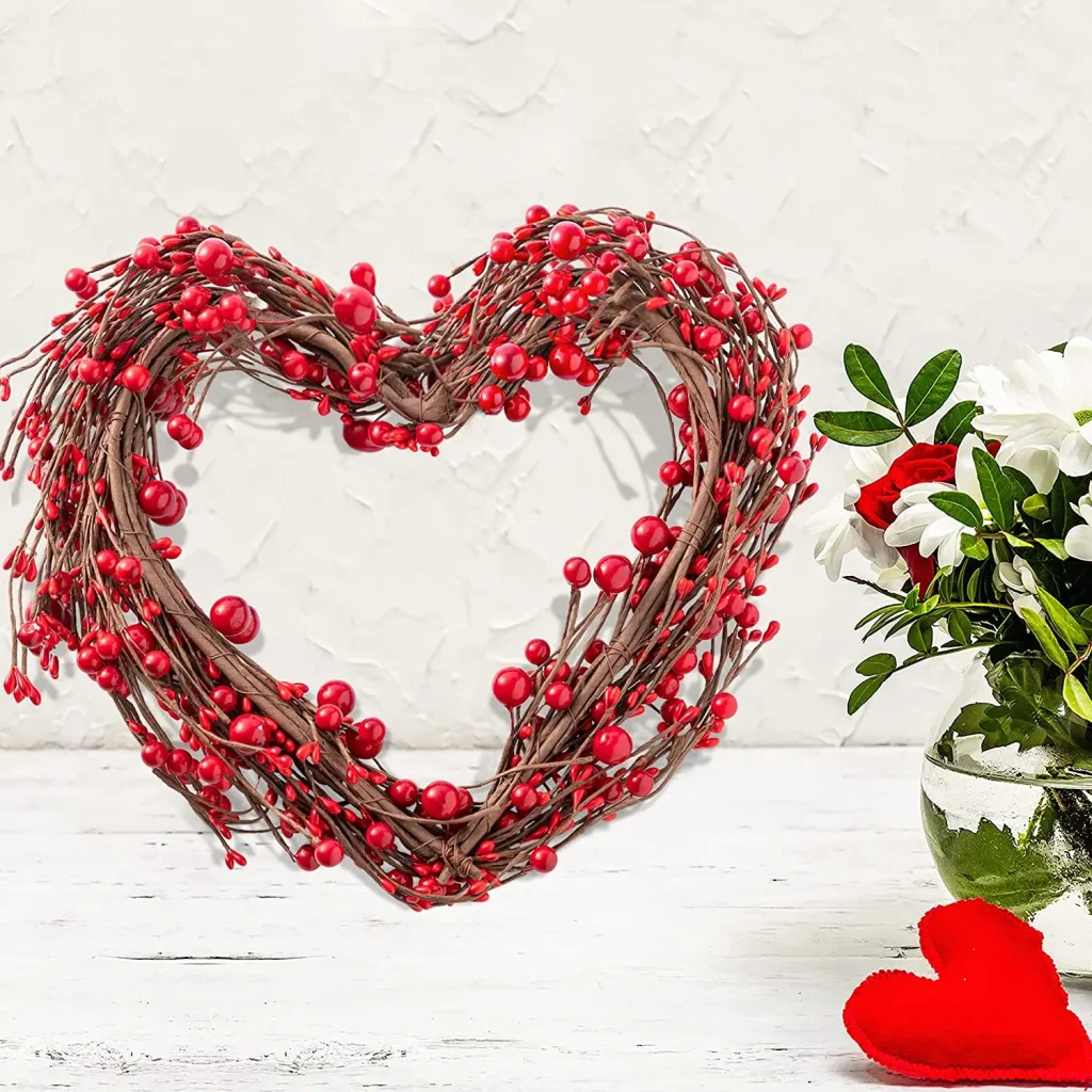 Heart-shaped Valentine Wreath