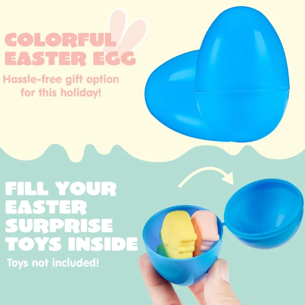 1000Pcs 3.15in Plastic Easter Egg Shells for Easter Egg Hunt
