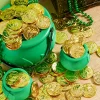 120Pcs St. Patrick’s Day Plastic Gold Coins Bulk with Patterns