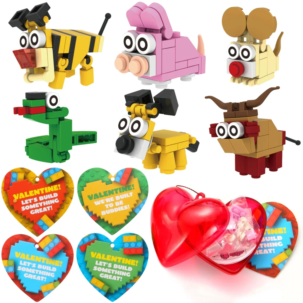 Kids Valentines Cards and Building Blocks