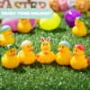 12Pcs 3.15in Easter Rggs Filled with Rubber Toys for Easter Egg Hunt