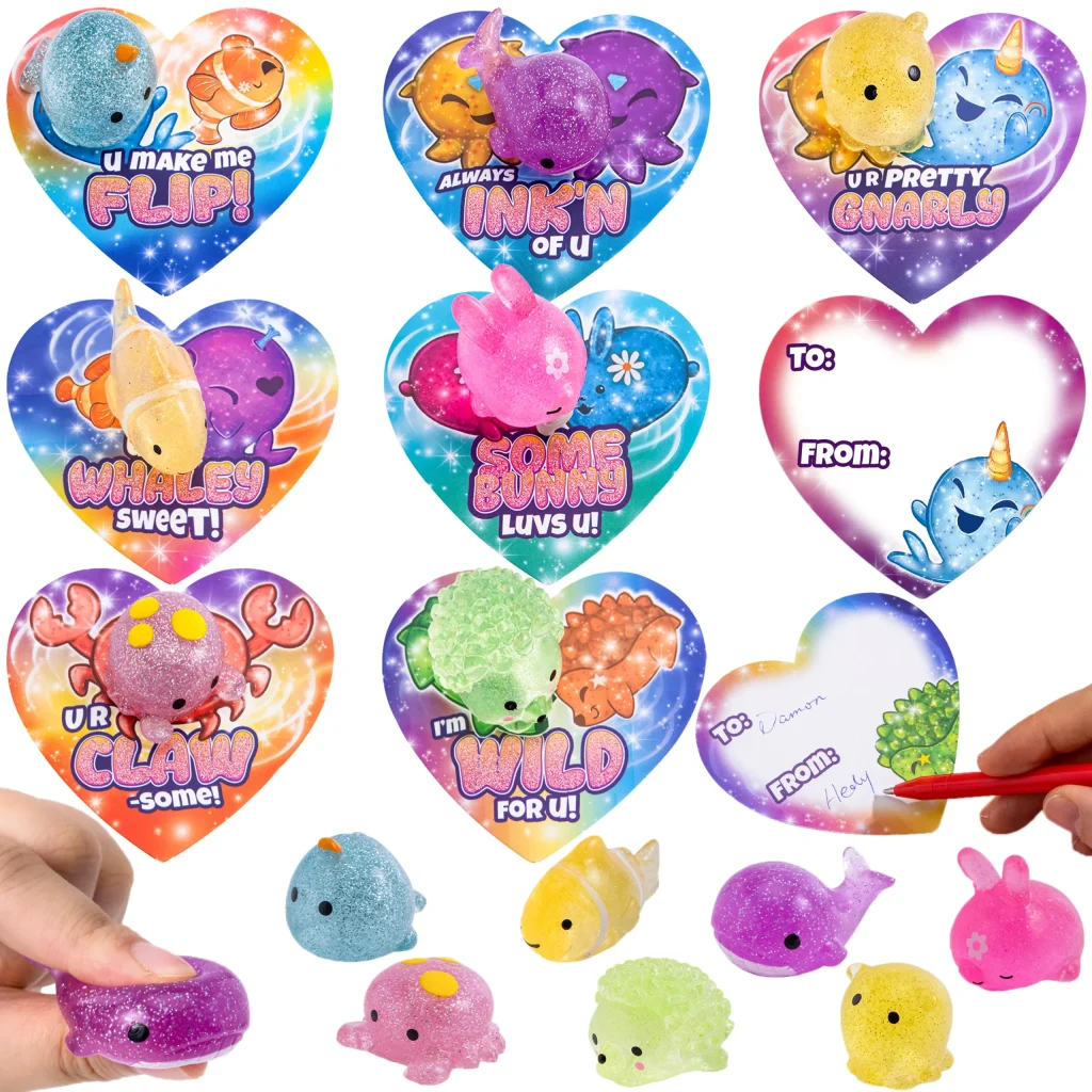 Valentine Mochi Squishy Toys for kids