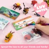 24 Packs Valentines Party Gift Cards with Insect Building Blocks