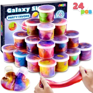 24Pcs Galaxy Slime Cup Party Favors Classroom Reward