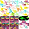 28 Packs Valentines Day Cards with Glow in Dark Dinosaur Toys for Kids Classroom Exchange Prizes (4)
