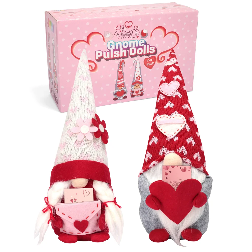 Kids Valentines Cards with Gnomes Plush Gnomes