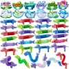 30 Packs Valentine’s Day Gift Cards with Critter Pop Tubes for Kids Classroom Gift Exchange