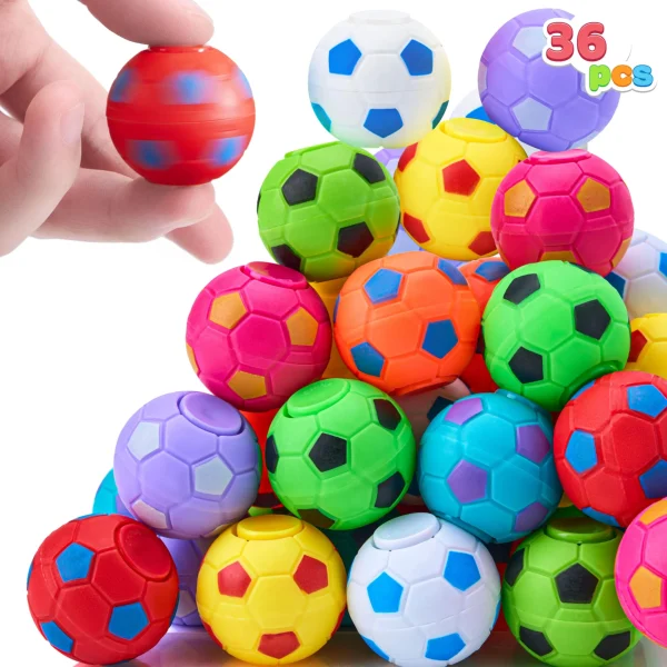 36 Pack Soccer Fidget Spinners, Kids Soccer Party Favors Fidget Toys Bulk (1)