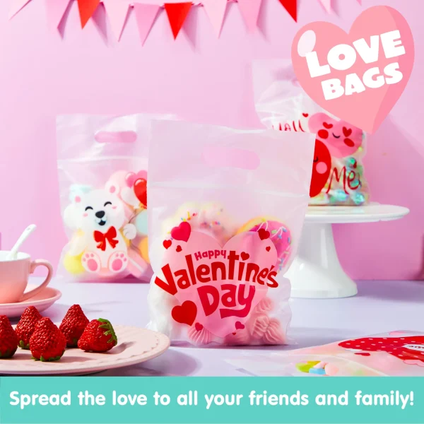 36 Pcs Valentine's Day Cellophane Gift Bag, Candy Treat Bags