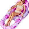 Tropical Leaves Pool Lounger, Pink