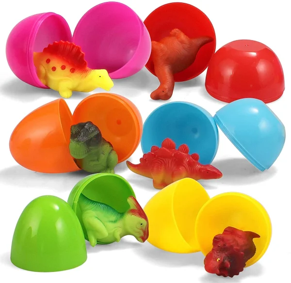 6Pcs 4in Pre-filled Easter Eggs Containing Light-up Bath Toys for Easter Egg Hunt
