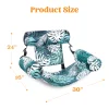 Green Leaves Inflatable Pool Floats Lounge Chairs for Adult
