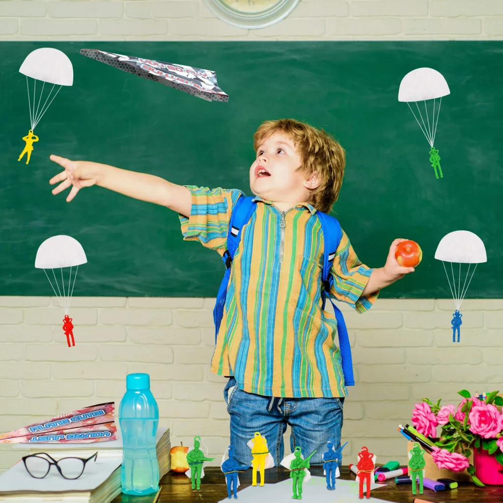 Paper Planes with Parachute Toy Set