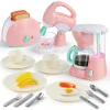 Pink Pretend Play Kitchen Appliances Toy Set with Coffee Maker, Mixer, Toaster (1)