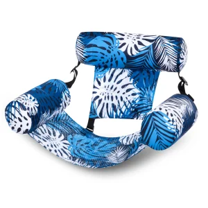 Blue Leaves Inflatable Pool Floats Lounge Chairs for Adult