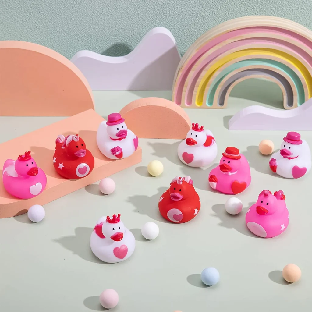 Mini Rubber Ducks Valentines Day Novelty Toys