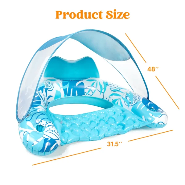 XL Pool Floats with Canopy Adult for Pool Party