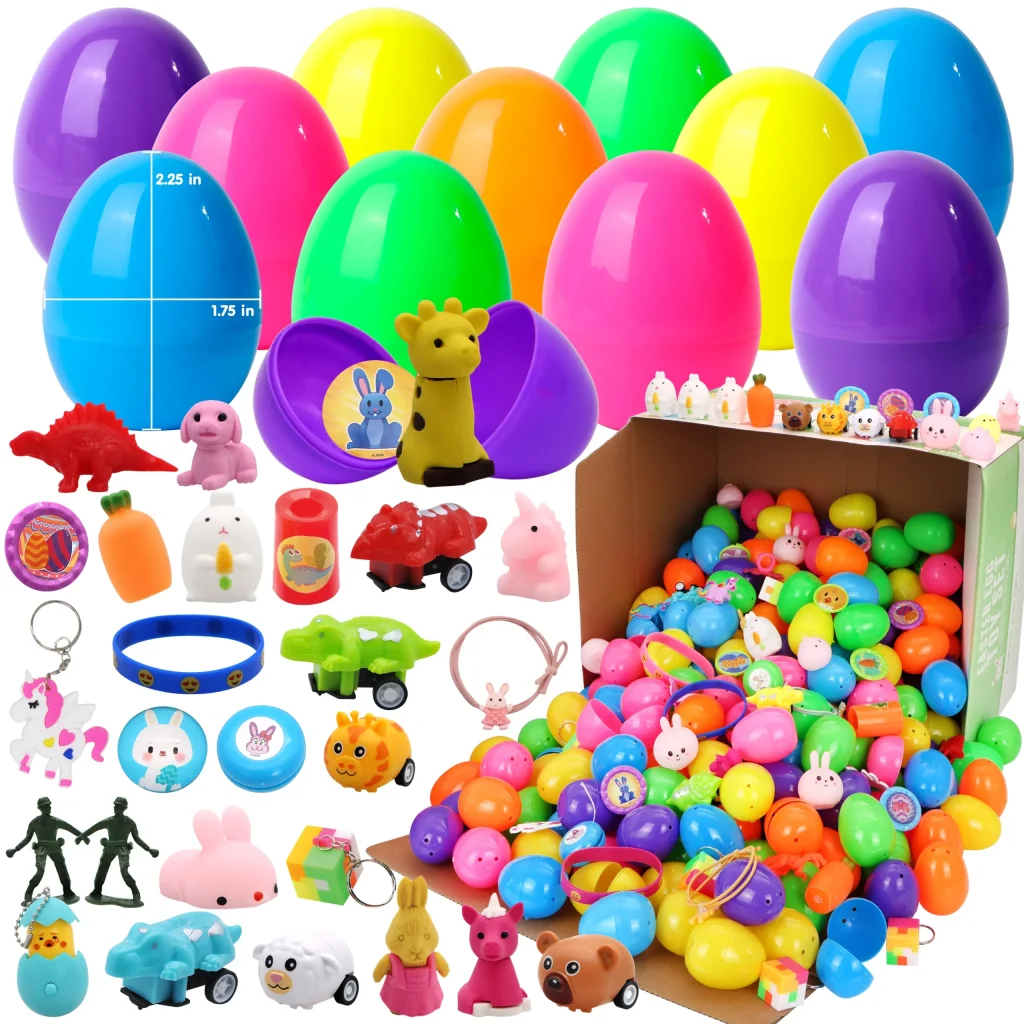 What are some creative pre-filled Easter egg ideas for toddlers?