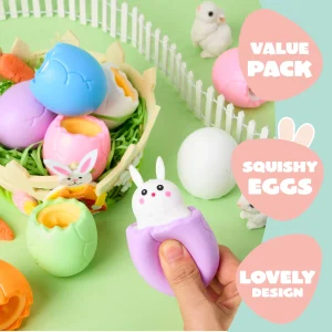 12Pcs Easter Eggs Squishy Bunny Chicks Squishy Stress Relief Toys