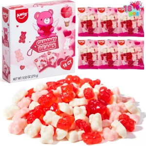 18Pcs 9.62OZ Valentine’s Day Heart Gummies Love Heart Candy