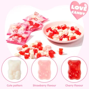 18Pcs 9.62OZ Valentine’s Day Heart Gummies Love Heart Candy