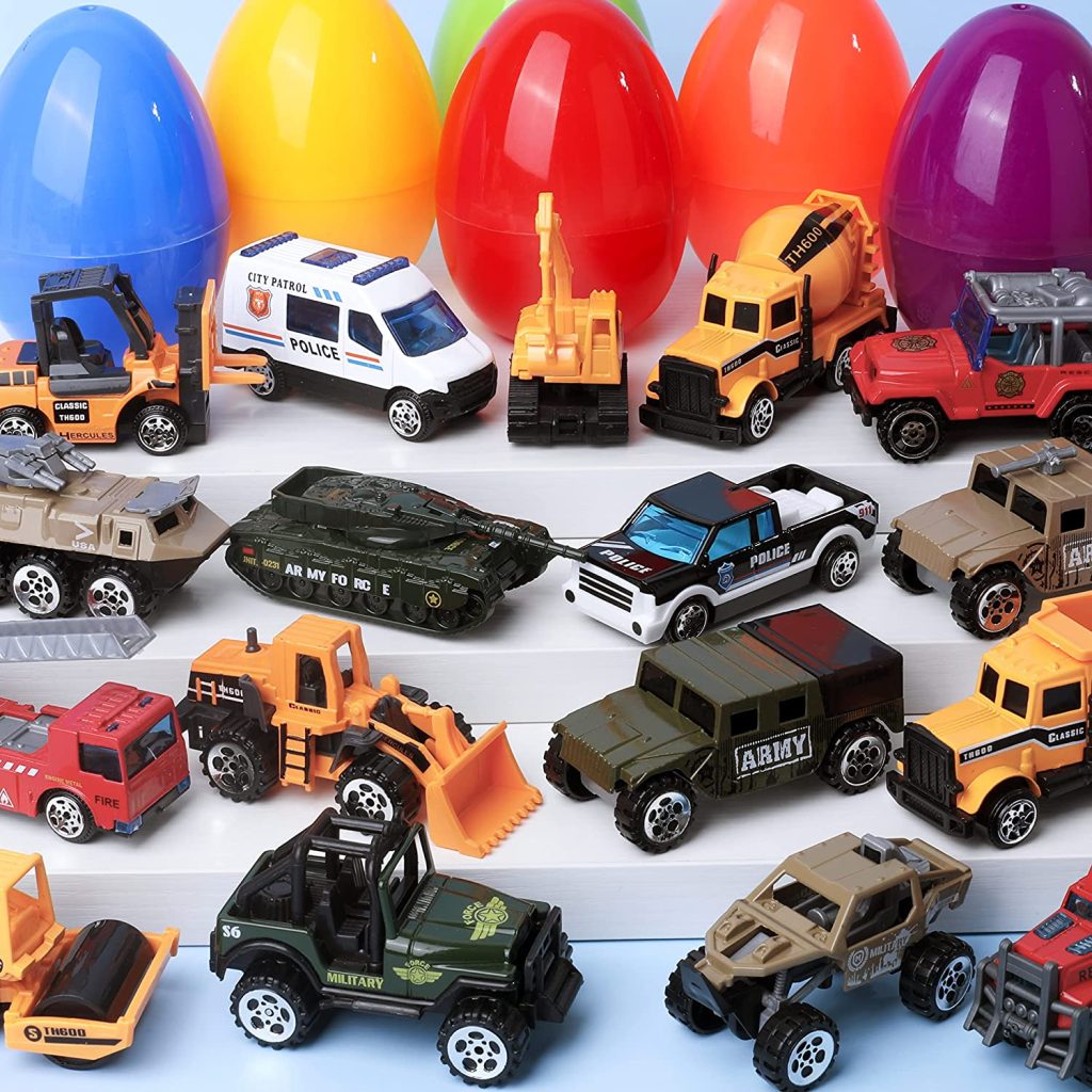 Diecast Vehicles Prefilled Easter Eggs