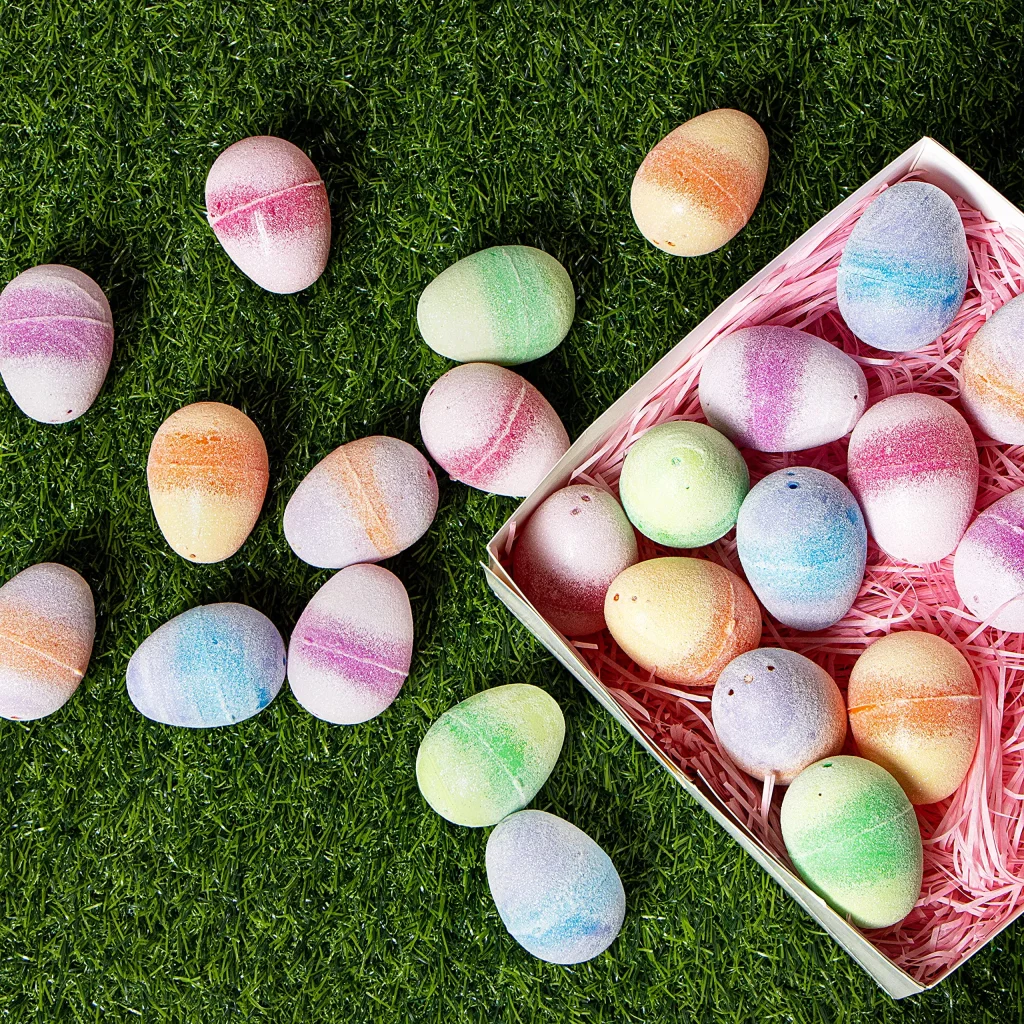   Glitter Tie Dye Easter Egg Shells