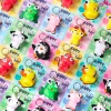 28 Packs Valentine's Day Gift Card with Unzip Popping Eyes Animal Keychains for Classroom Exchange Prizes