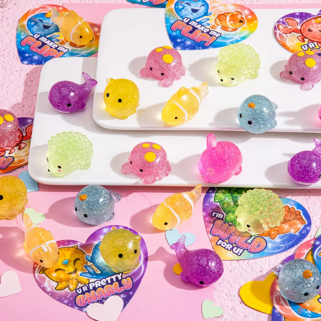 Squishy Toys with Valentines Cards